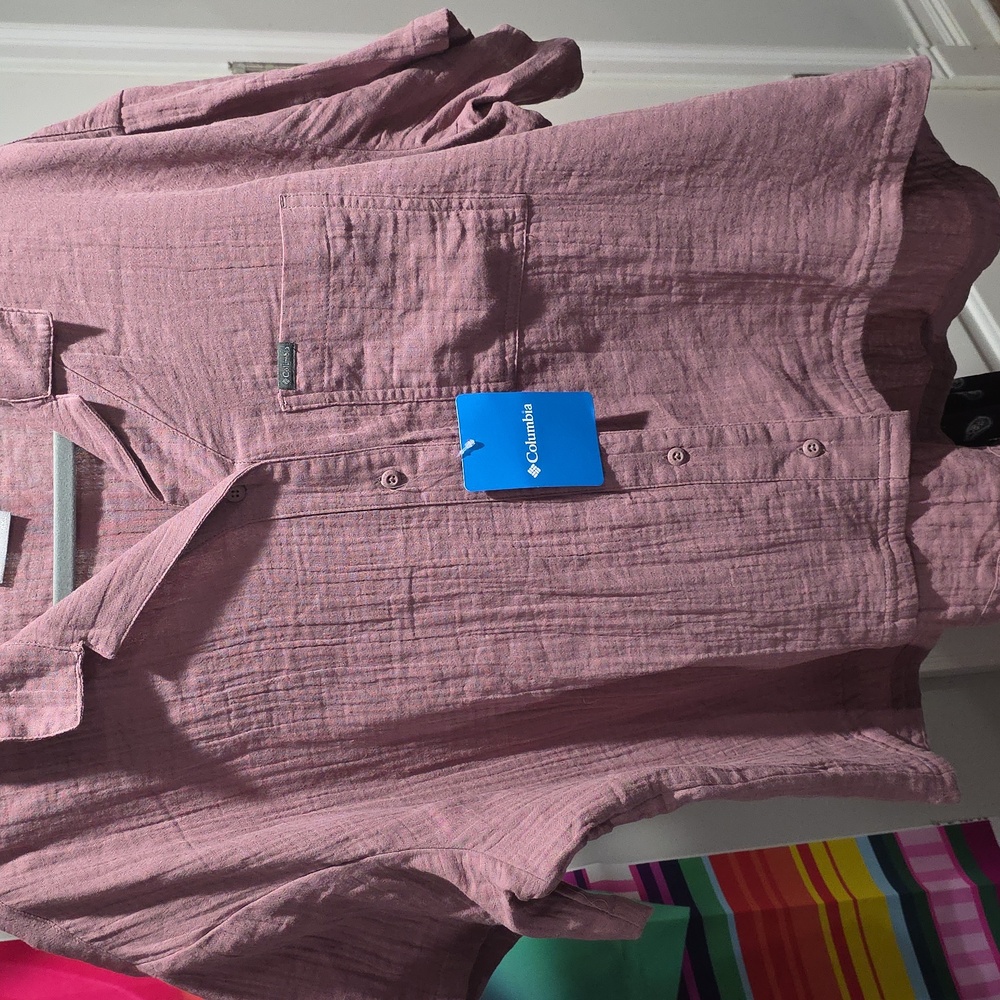 Columbia Men's Mauve Button Down Shirt